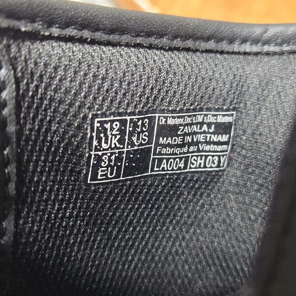 Dr Doc Martens Youth Size 13 White Leather Lace Up Side Zip Combat Boots - Picture 8 of 13